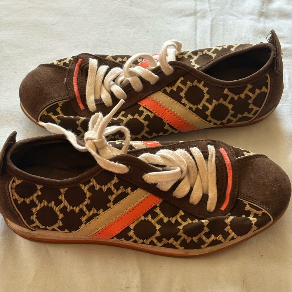 Tommy Hilfiger Brown and Orange Kids Sneakers